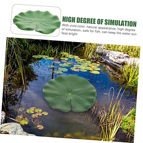 Mobestech 4sets 20pcs Floating Leaves Decoration Simulated Water Lily Pads for Ornaments Lightweight Faux Leaves for Home Outdoor Fountain Displays 20pcs*4