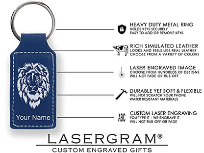 LaserGram Rectangle Keychain, Allah 2, Personalized Engraving Included (Dark Blue) - color: Dark Blue