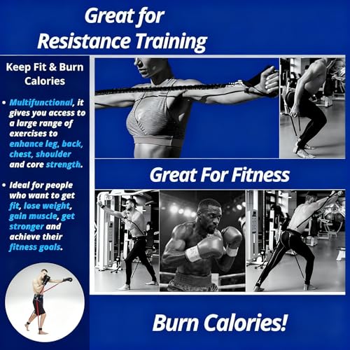12pcs/Set Boxing Resistance Bands, Boxing Equipment,Training Equipment, Boxing Trainer, Boxing Gear, Latex Resistance Belt Taekwondo Explosive Power Training Multi Functional Tension Rope Set - color: Red