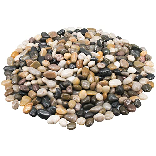 Fish Tank Rocks,Virekm River Rocks, Decorative Ornamental Pebbles | Garden Landscaping Stones Gravel Filler for Home Decoration Flower Bed Fish Tank Plants Vases Succulents (10 Pounds) - color: mixed color, size: 10 Pounds