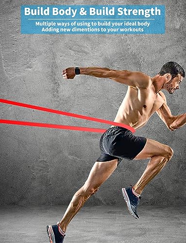 Pull Up Bands, Resistance Bands Set, Exercise Workout Bands for Men & Women, Ideal for Body Stretching, Physical Therapy and Muscle Training - color: Blue