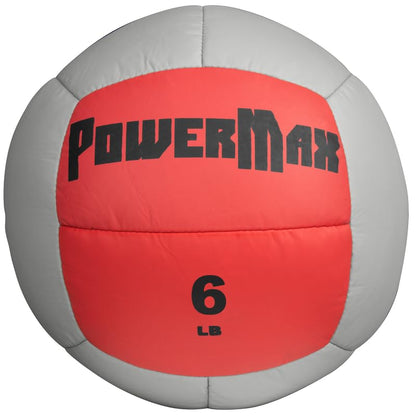 Gill Athletics PowerMax Soft Shelled Medicine Ball - Weighted Workout Ball, 14 Inch Diameter Med Ball, Medicine Balls for Exercise, Wall Ball for Strength Training - style: 6 LB