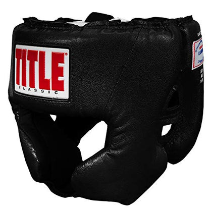 TITLE Boxing Classic USA Competition Headgear - Protective Gear for Sparring and Martial Arts, USA Boxing Approved - color: Black, size: Large