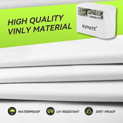 RV Propane Tank Cover, White, Fits 20LB Dual Propane Tanks | Waterproof, Anti-UV, For RV/Trailer/Camper Accessories
