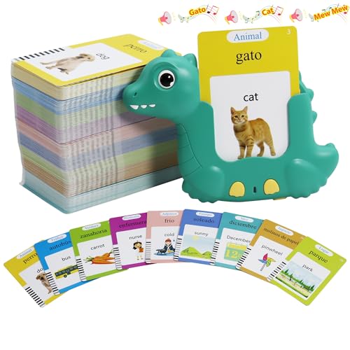 MAYAPHILOS Spanish and English Bilingual Talking Flash Cards with 510 Sight Words, Learning Toys for Toddlers Autism Learning Materials Montessori Toys for Toddlers - size: 510 Words Spanish and English