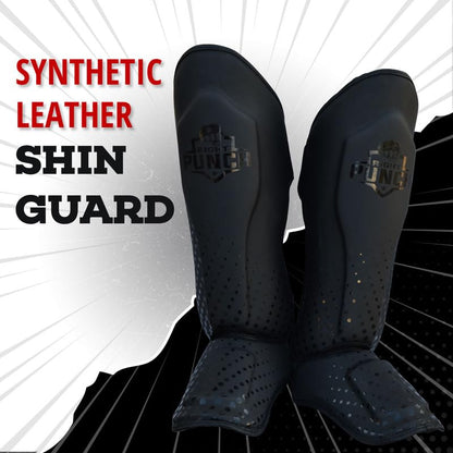 Shin Guards Kickboxing Leg Pads with Instep Protection, Muay Thai MMA Martial Arts Kicking Sparring Training Gear - color: Black, size: Medium