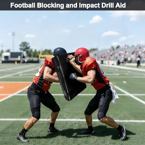 Martial Arts Kicking Shields - Kick Pad for Muay Thai, Taekwondo, Football, Basketball, Hockey Training - Denser Foam, Long Lasting PU Leather Kick Shield - style: 16x24in Black Pro