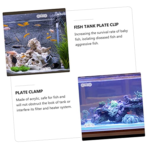 10pcs Fish Tank Isolation Plate Clip Easy Install Divider Cups for Aquarium Fish Survival and Isolation
