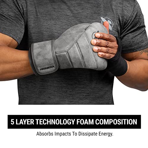 Hayabusa T3 LX Leather Boxing Gloves | Leather Boxing Gloves, Training Gloves Men and Women, Sparring Gloves, Heavy Bag Gloves, 16oz Boxing Gloves, Muay Thai Gloves - color: Slate, size: 16oz