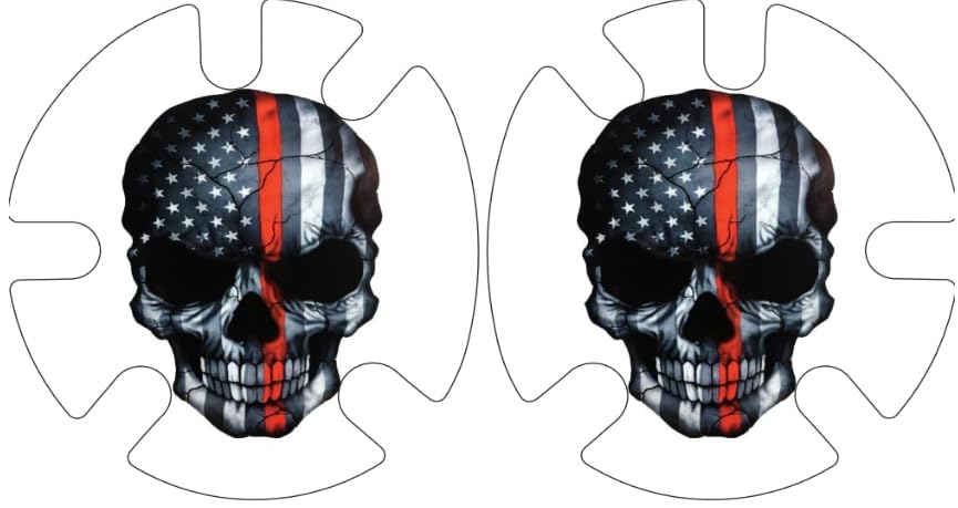 4Time All American Wrestling Headgear Decals Wraps (Firefighter Skull) - color: Firefighter Skull