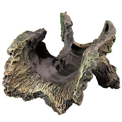 SLOCME Aquarium Wood Ornament Fish Tank Trunk Decoration - Driftwood Decor with Cave for Fish and Shrimp to Swim Through Or Hide Out