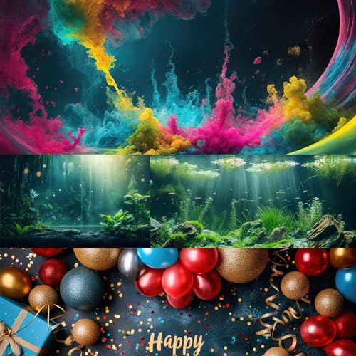Fantasy Mushroom Landscape Aquarium Background Tranquil Stream Mushrooms Night Cloudy Scenery Fish Tank Background Tropical Forest Lush Green Trees Terrarium Tank Background Poster 30x18in