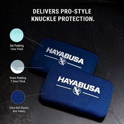 Hayabusa Boxing Knuckle Guards - color: Blue, size: Small-Medium