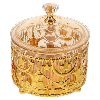 Mikinona Eid Mubarak Metal Food Tray Middle East Candy Box Jewelry Keepsake Candy Storage Treat Boxes - color: Multicolor