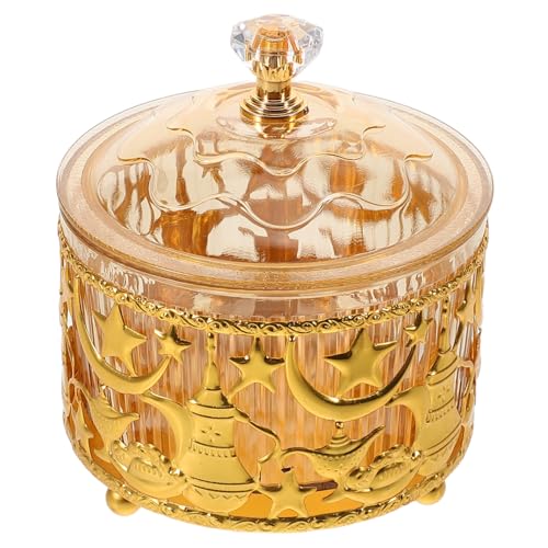 Mikinona Eid Mubarak Metal Food Tray Middle East Candy Box Jewelry Keepsake Candy Storage Treat Boxes - color: Multicolor