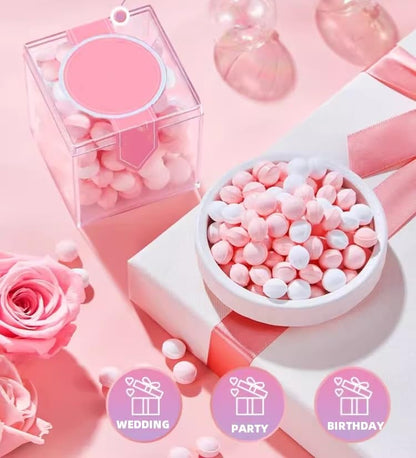 Acrylic Candy Box with Lid Clear Square Cube Plastic Square Cube Storage Container for Birthday Wedding Party Decoration - size: 2.6 x 2.6 x 2.6 Inch