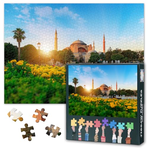 Hagia Sophia Mosque Jigsaw Puzzles Sultanahmet Park Istanbul Turkey - color: Artwork-19