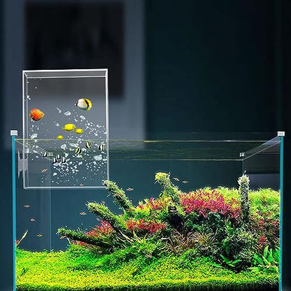 Negative Pressure Fish Tank, Clear Fish Elevator Inverted Aquarium Above Water Fish Tank Water Auto-Refill Transparent Vacuum Suspended Fish Tank Water Level Maintenance Aquarium Decoration
