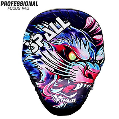 Curved Boxing Pads - Boxing Mitts and Punch Pads, Muay Thai MMA Focus Boxing Mitts Suitable for Boxing, Kickboxing, Karate, and Martial Arts - color: Viper-Multi