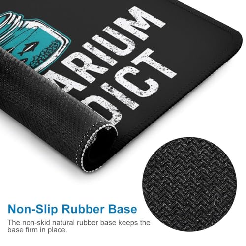 Addicted to Aquarium Mouse Pad Non-Slip Rubber Base Mousepad Computer Gaming Mat - size: 9.8"x11.8"