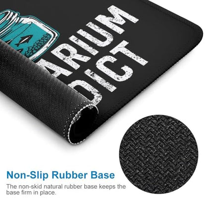 Addicted to Aquarium Mouse Pad Non-Slip Rubber Base Mousepad Computer Gaming Mat - size: 9.8"x11.8"