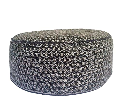 Kufi Men's Unisex Caps Muslim Men Prayer Cap Ramadaan Caps Eid Kufis Handmade Namaz Hat Beanie - color: Grey, size: X-Large