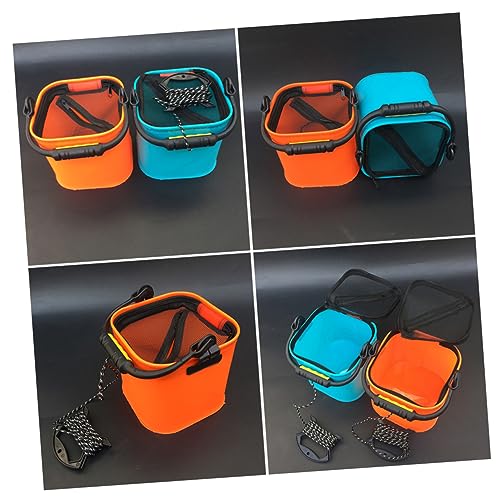 Eva Live Fish Holding Bucket Portable Insulated Fishing Basin Zipper Angling Tackle Accessory