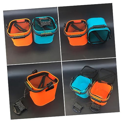 Eva Live Fish Holding Bucket Portable Insulated Fishing Basin Zipper Angling Tackle Accessory