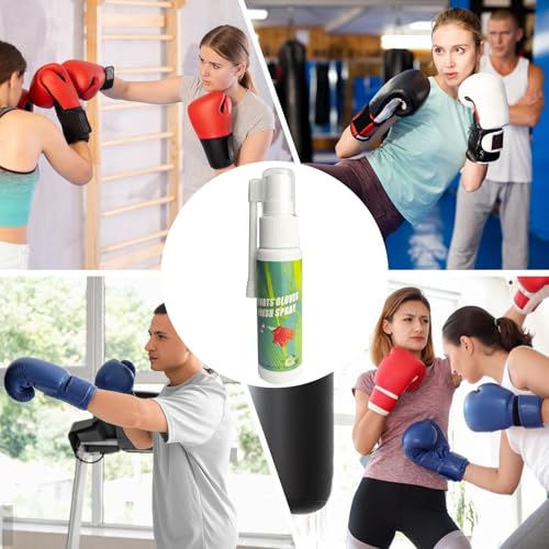 Boxing Glove Deodorizer 30ml - Gym Equipment Spray, Odor Freshener with Long Lasting Fragrance, Sweat Neutralizer Mist, Moisture Absorber for Hockey Football Pads Helmet Shoes Athletic Gear