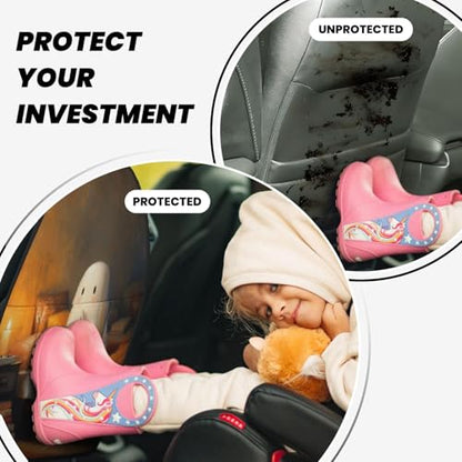 White Sheet Ghost Hands Folded In Prayer Car Seat Back Kick Protectors,2 Pack Kick Mats With Storage Pockets For Vehicles To Protect From Dirt Mud Scratches