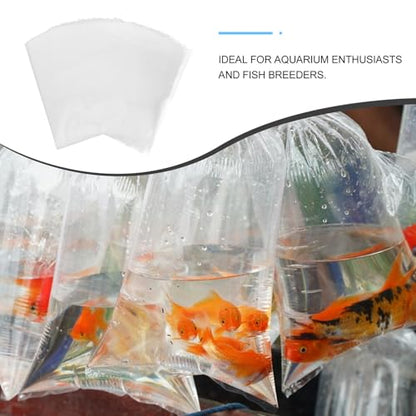 PRETYZOOM 100pcs Live Fish Transport Bags 20x27cm Sealable Oxygen Aquarium Fish Carrying Pouches and Koi Transport