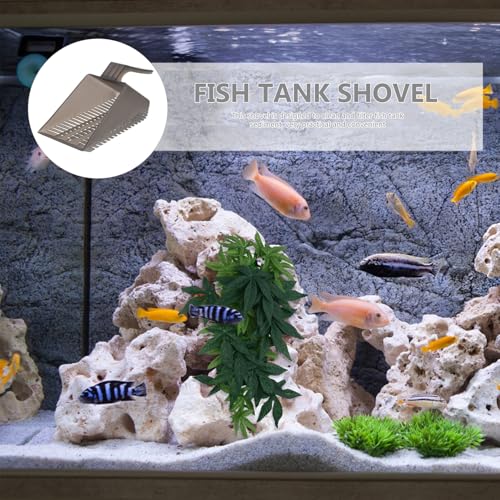COHEALI Aquarium Sand Shovel Fish Tank Gravel Cleaning Tool Plastic Substrate Scoop for Aquarium Maintenance and Gravel Vacuum Pet Tank Cleaner Accessories
