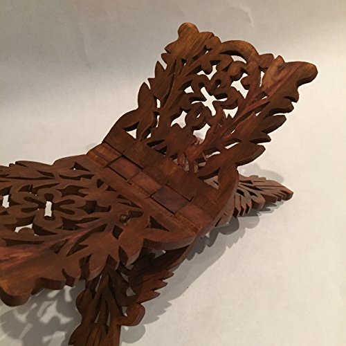 기도 책 홀더 스탠드 독특한 휴일 선물 리할 레할 레일 나무 조각 선물 39.4cm x 17.8cm(15.5인치 x 7인치)