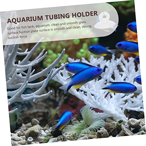 BESPORTBLE 125pcs Aquarium Cup Clips for Airline Tubing Holders for Fish Tank Easy to Install Removable Holders for Tubing and Hose Fixation