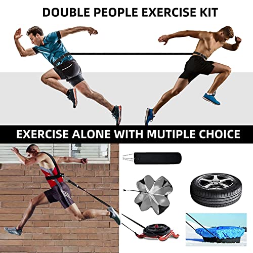 Sled Harness Set, Pulling Strap for Speed Power Agility Training | 5PCS Weight Tire Pulling Harness, Full Body Workout Football Running Exercise Equipment for Outdoor Indoor Men and Women