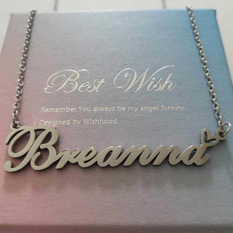 Custom Name Necklace Customized Personalized Plated Necklace for Mother Daughter Friendship Women Valentine's Day Christmas Birthday New Year Party - style: Alexandria Silver