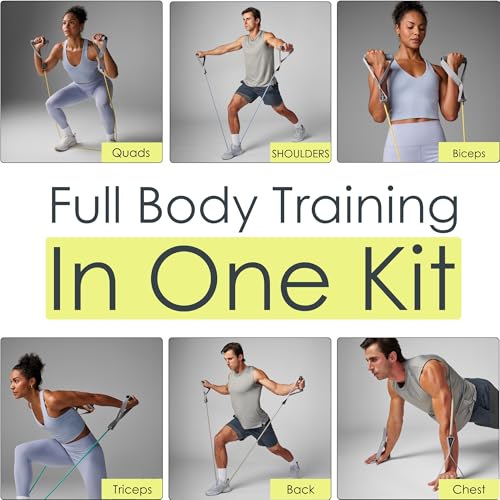 EQYP Power Tube Resistance Bands with Handles – Exercise Bands for Home Workouts - size: 60lb