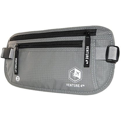 VENTURE 4TH Travel Money Belt with 7 RFID Sleeves - Silver - color: Silver