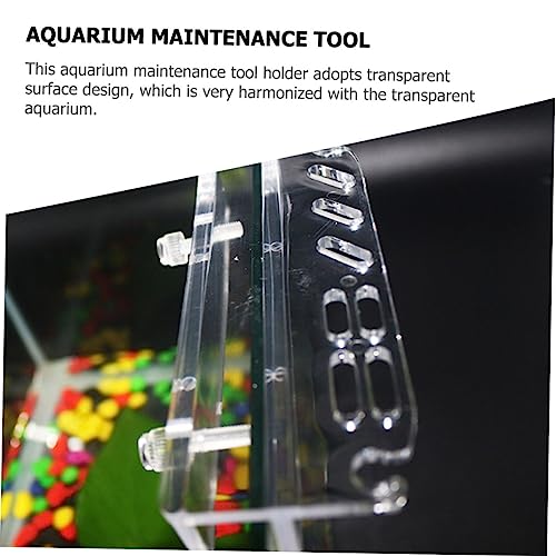 LIOOBO Aquarium Cleaning Supplies Tool Holder Rack Water Grass Tool Organizer Easy Install for Fish Tanks