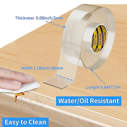 Clear Edge Protector Strip,1 Pack x 1.18in x 9.84FT | 2mm thick，Sharp Edge Wrap Cover Tape, Self Adhesive Protective Bumper Guards for Cabinet Door Desk Bed Furniture Waterproof - size: 1 Pack x 1.18in x 9.84FT