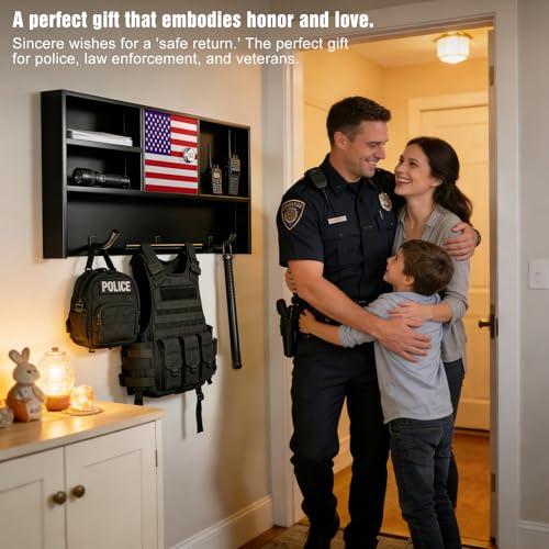 Police Gear Organizer Rack - Police Tactical Vest Hanger Holder Law Enforcement Storage Stand Safe Gift for Police Officer