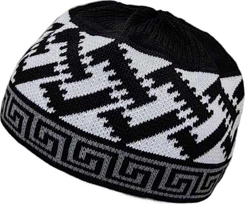 Set 2 PCS Muslim Beanies Kufi Hat for Men AMN-225B Skull Cap Islam Taqiyah Takke Eid Ramadan Gift - color: Color F
