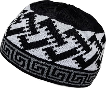 Set 2 PCS Muslim Beanies Kufi Hat for Men AMN-225B Skull Cap Islam Taqiyah Takke Eid Ramadan Gift - color: Color F