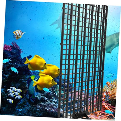 Fish Tank Divider Set with 8 Black Plastic Grid Panels and 20 Suction Cups, 30x15cm Aquarium Isolation Boards for Betta Fish Breeding and Tank Separation