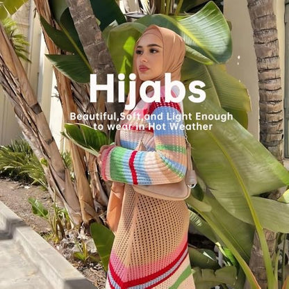 Harewom Chiffon Hijab for Women Sheer Shawl and Wraps for Wedding Bridal Scarves Summer Lightweight Sun-proof Scarf - color: Khaki Chiffon Hijab Shawls Scarves