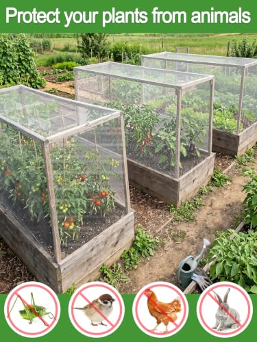 10x33ft Strong PP Nanocomposite Mosquito Net Garden Netting, White | Ultra-fine Mesh, Tear-resistant, Bird Insect Pest Barrier Screen, Patio/Balcony/Porch/Raised Beds/Tree Protection - color: White, size: 10x33 FT