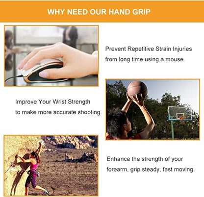 Hand Grip Strengthener,3 Pack (150,200,250lbs) Grip Strength Trainer Forearm Strengthener Hand Strengthener for Home Gym & Office - color: Silver