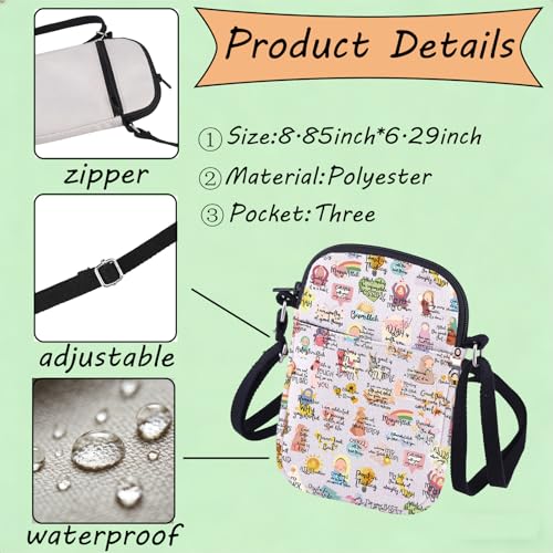 JYTAPP Islamic Affirmations Inspired Crossbody Bag Daily Quotes Motivation Purse for Women Islam Muslim Gift Ramadan Eid Gift