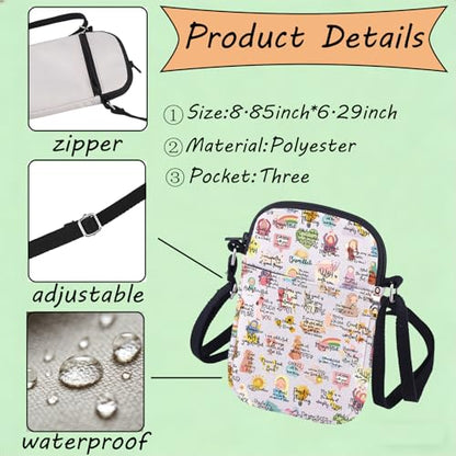 JYTAPP Islamic Affirmations Inspired Crossbody Bag Daily Quotes Motivation Purse for Women Islam Muslim Gift Ramadan Eid Gift