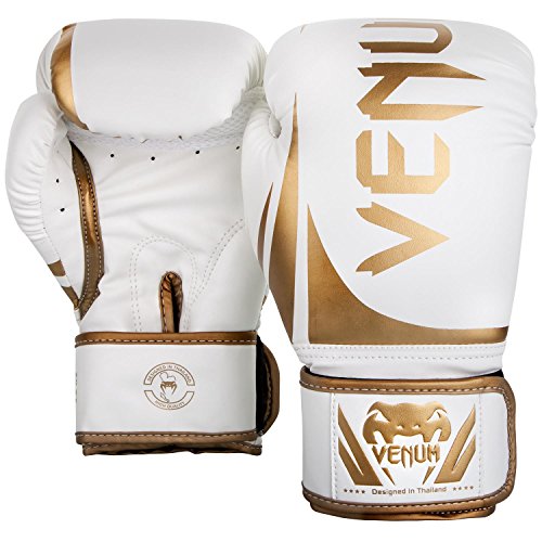Venum Challenger Boxing Gloves - color: White/Gold, size: 10-Ounce, style: Challenger 2.0